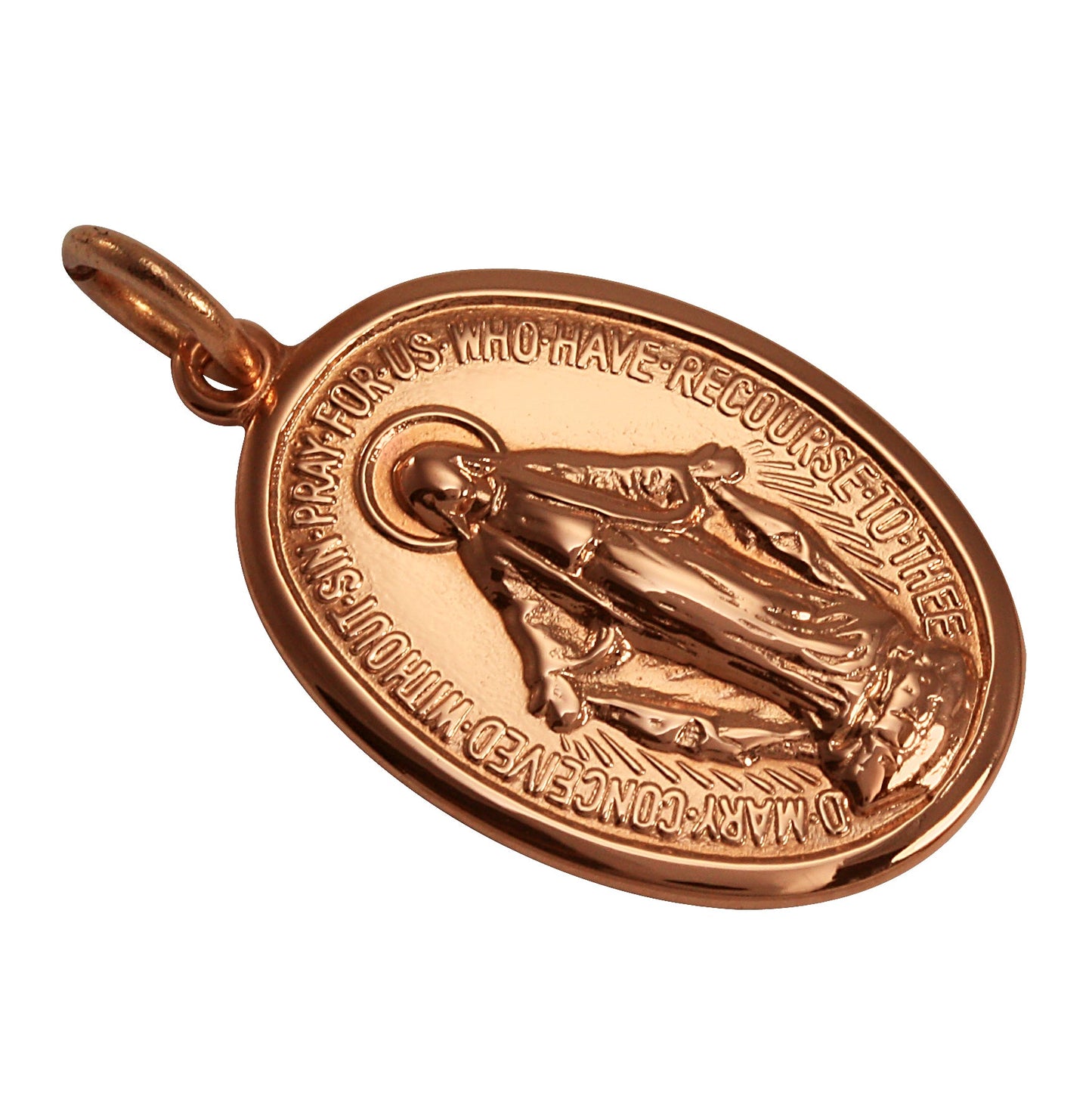 9 Karat Roségold Medaille der Unbefleckten Empfängnis