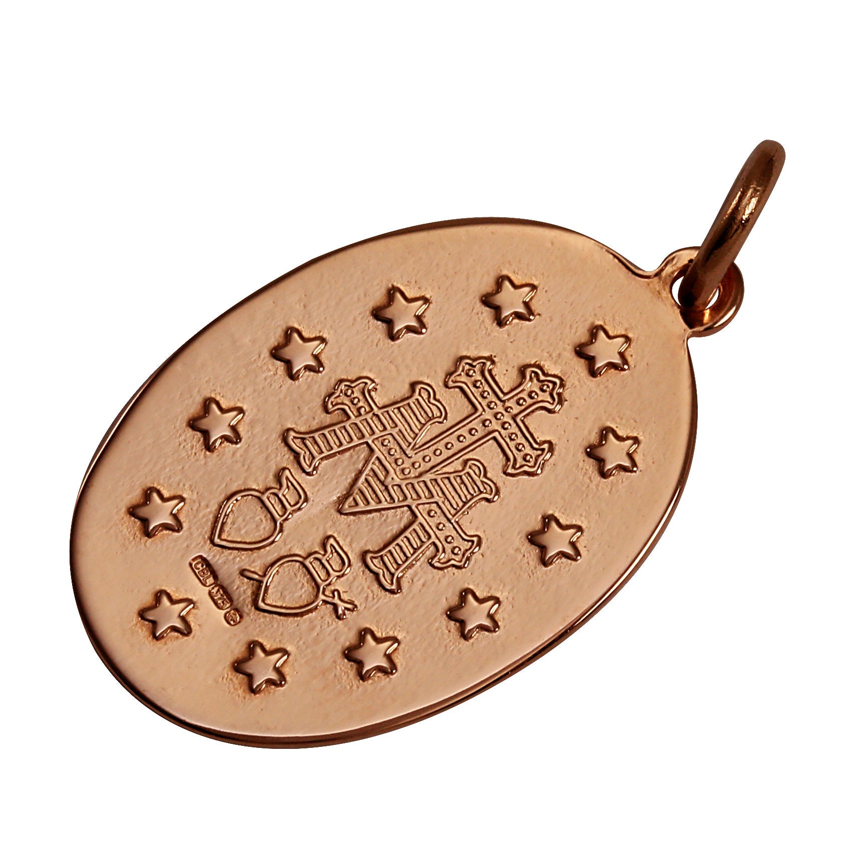 9 Karat Roségold Medaille der Unbefleckten Empfängnis