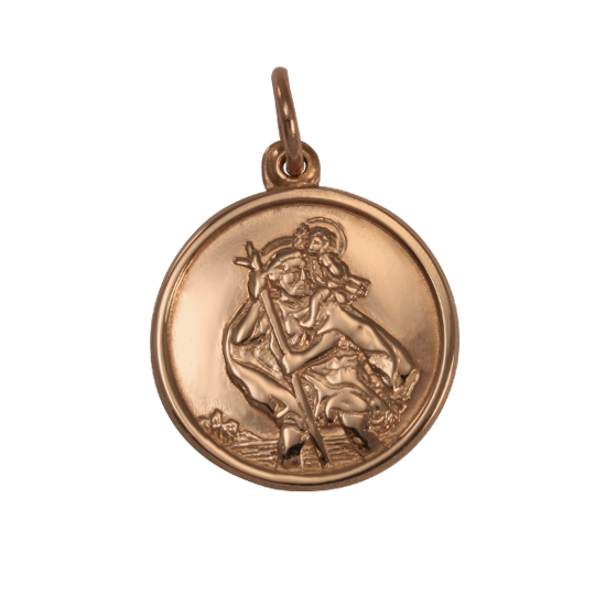 9 Karat Roségold St. Christophorus Anhänger
