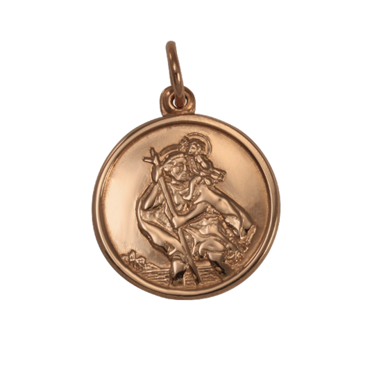 9 Karat Roségold St. Christophorus Anhänger