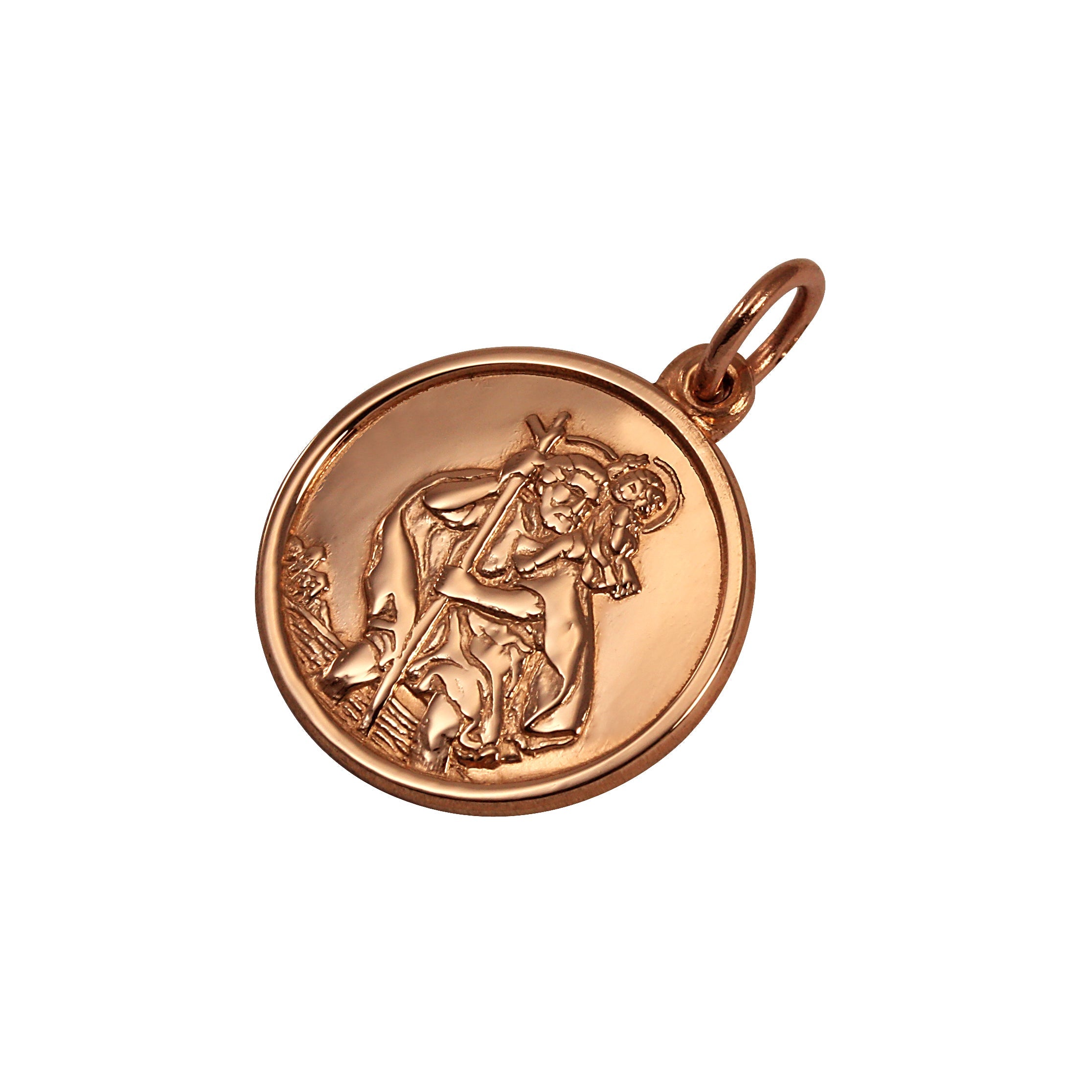 9 Karat Roségold St. Christophorus Anhänger