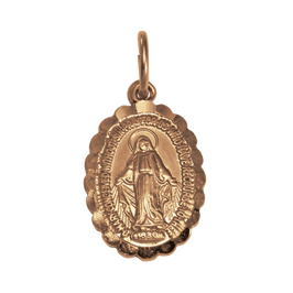 9 Karat Roségold Wundertätige Medaille