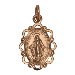 9 Karat Roségold Wundertätige Medaille