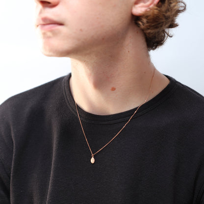 9 Karat Roségold Wundertätige Medaille Halskette