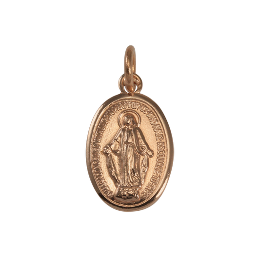 9 Karat Roségold Heilige Maria Anhänger
