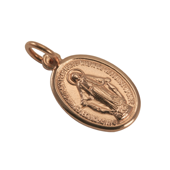 9 Karat Roségold Heilige Maria Anhänger