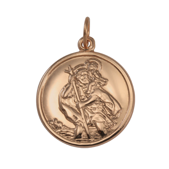 9 Karat Roségold St. Christophorus Anhänger