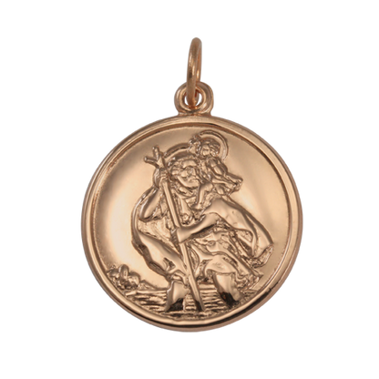 9 Karat Roségold St. Christophorus Anhänger