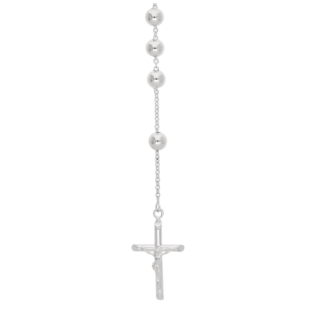 Schwer Sterlingsilber Rosenkranz Halskette