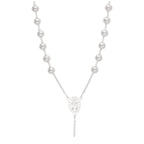 Schwer Sterlingsilber Rosenkranz Halskette