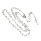 Schwer Sterlingsilber Rosenkranz Halskette
