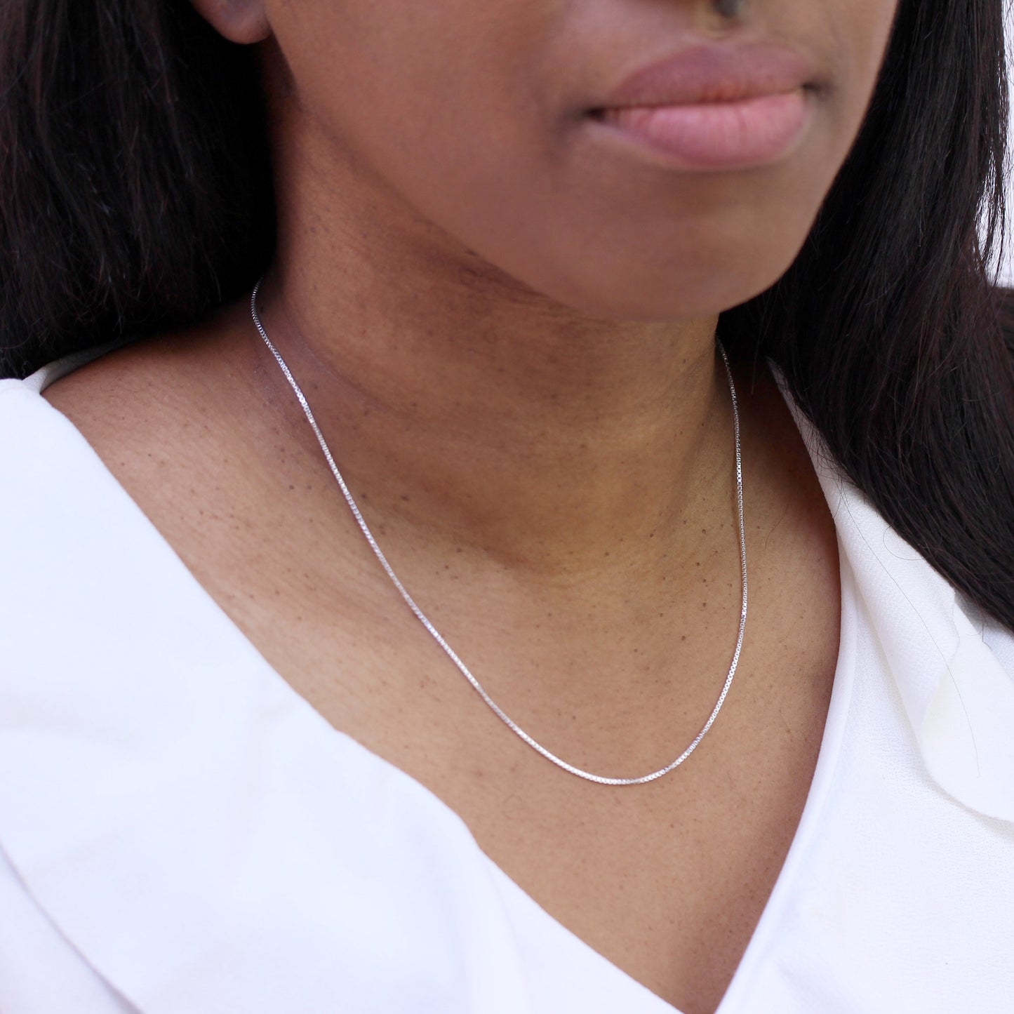 Sterling Silber Boxkette