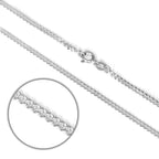 Sterlingsilber Diamantschliff Panzerkette