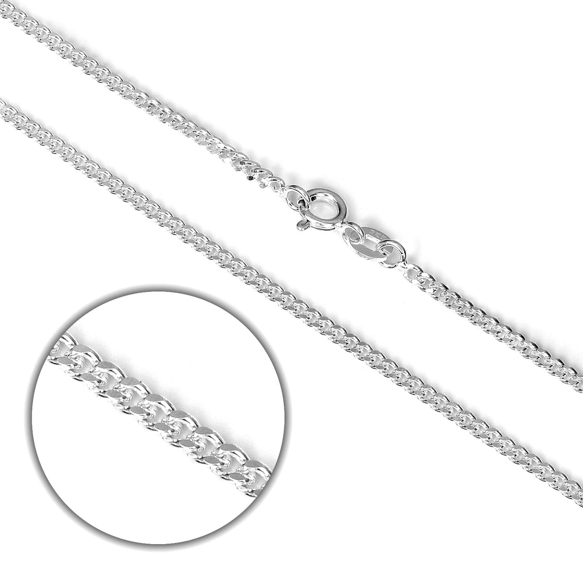 Sterlingsilber Diamantschliff Panzerkette