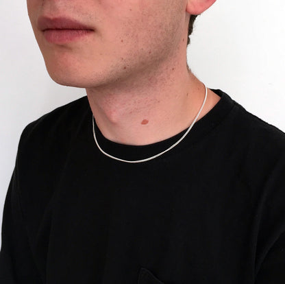 Sterling Silber Diamantschliff Panzerkette