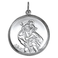 Sterlingsilber Christophorus Anhänger - Poliert oder Mattiert