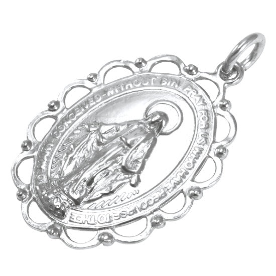Sterlingsilber Wundertätige Medaille 
