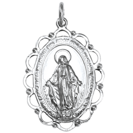 Sterlingsilber Wundertätige Medaille 