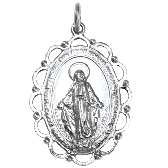 Sterlingsilber Wundertätige Medaille 