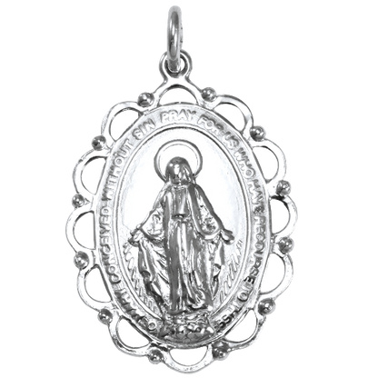 Sterlingsilber Wundertätige Medaille 