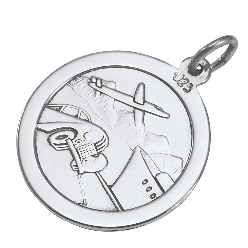 Sterlingsilber Christophorus Anhänger - Poliert oder Mattiert