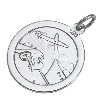 Sterlingsilber Christophorus Anhänger - Poliert oder Mattiert