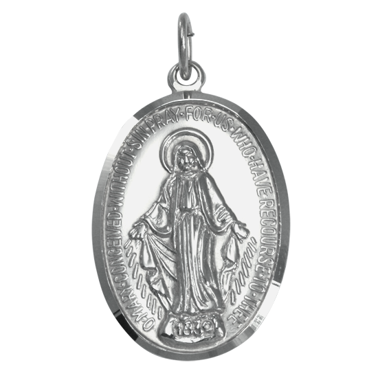 Sterlingsilber Wundertätige Medaille 
