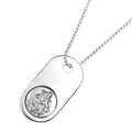 Sterlingsilber-Dog-Tag mit St. Christopher