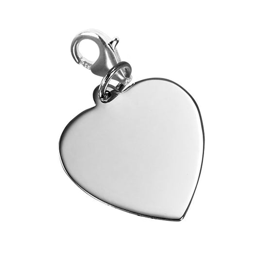  Groß Gravierbar Herz Anhänger zum Anklipsen