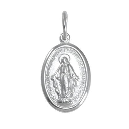 Wundertätige Medaille aus Sterling Silber - poliert oder matt