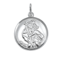 Sterlingsilber Christophorus Anhänger - Poliert oder Mattiert