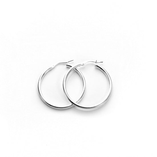 Sterling Silber 2mm Ohrringe