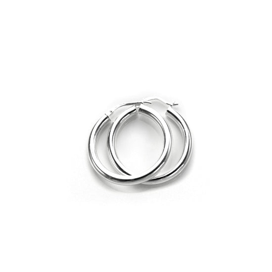 Sterling Silber 3mm runde Ohrringe - einfarbig