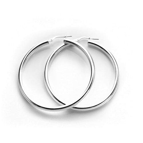 Sterlingsilber 3 mm runde Ohrringe - einfarbig