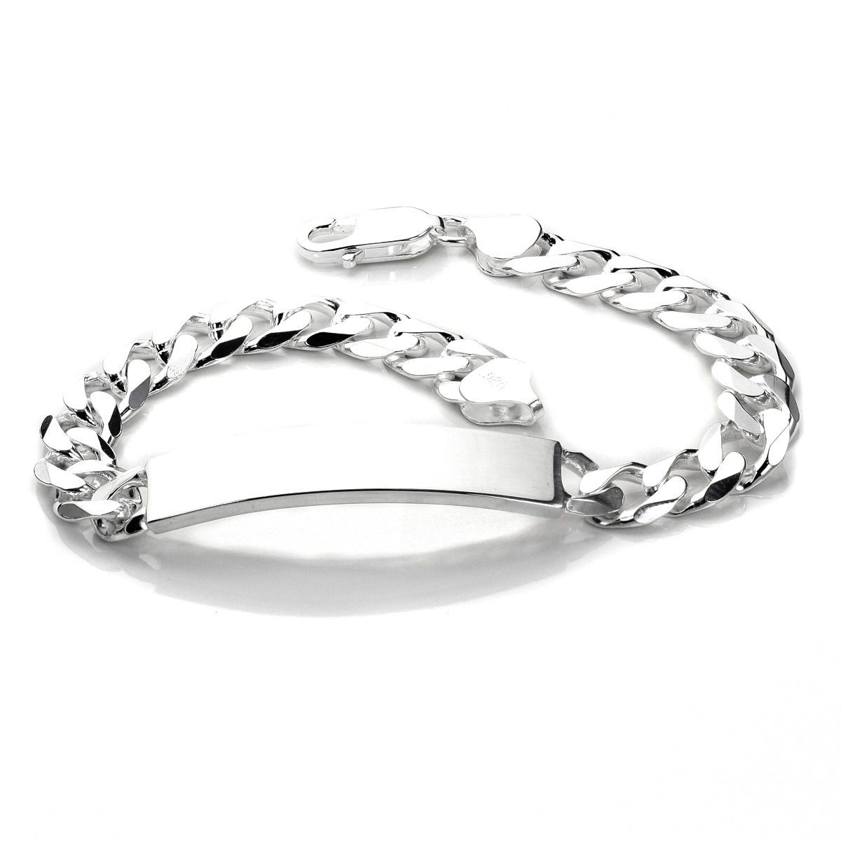 Herren-Armband aus Sterlingsilber mit ID-Platte