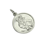 9 Karat Weißgold St. Christophorus Anhänger