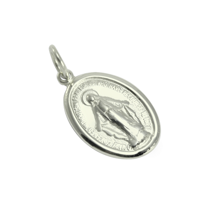 9 Karat Weißgold Wundertätige Medaille