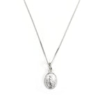 Anhänger aus 9 Karat Weißgold mit Wundertätiger Madonna-Medaille