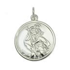 9 Karat Weißgold St. Christophorus Anhänger