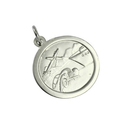 9 Karat Weißgold St. Christophorus Anhänger