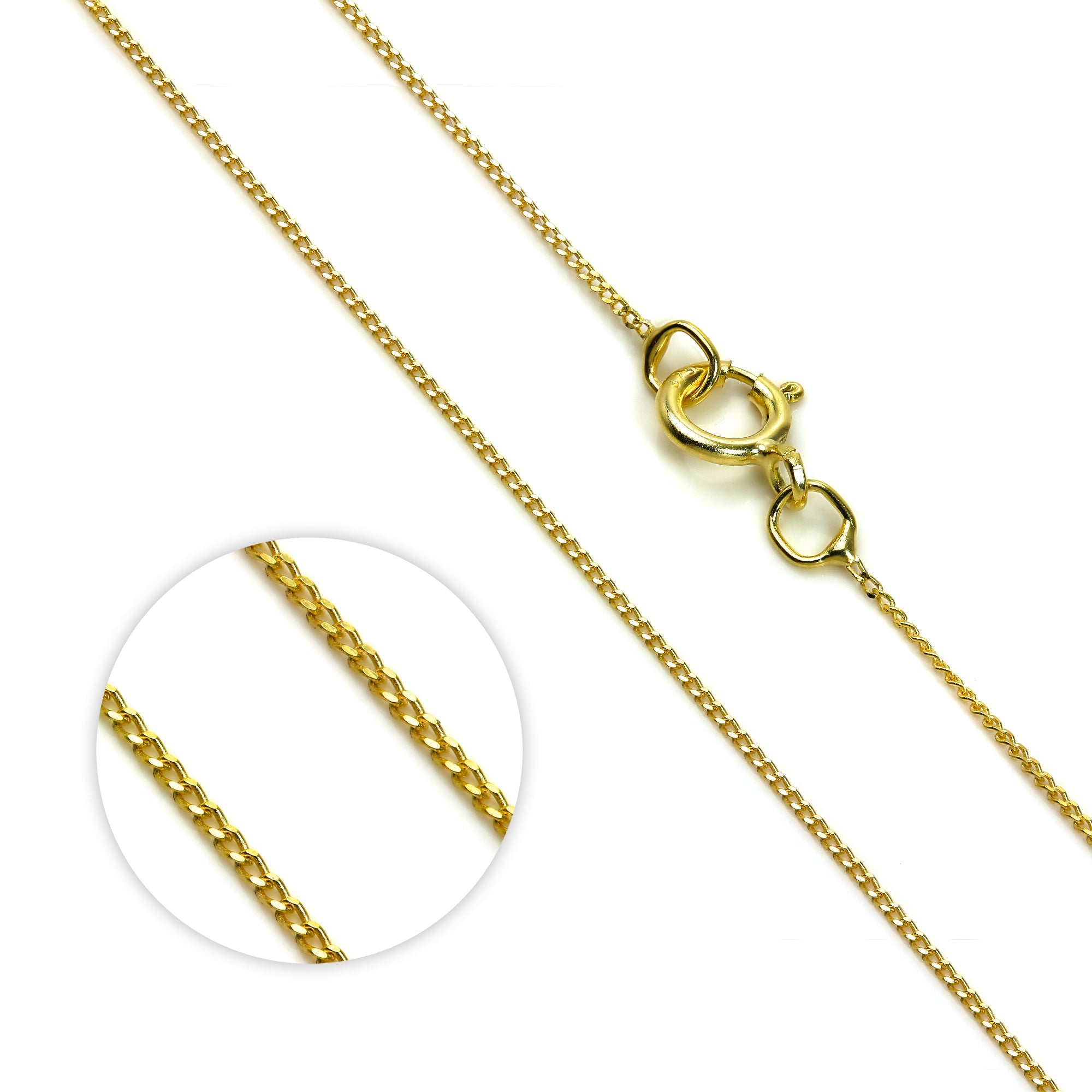 Halskette aus 9 Karat Gold mit Diamantschliff-Panzerkette