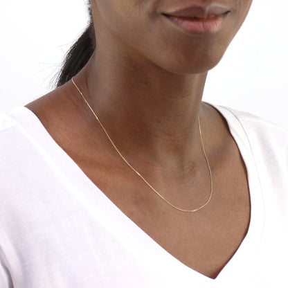 Halskette aus 9 Karat Gold mit Diamantschliff-Panzerkette