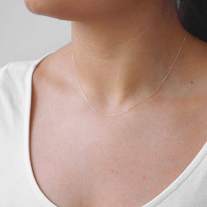 Halskette aus 9 Karat Gold mit Diamantschliff-Panzerkette