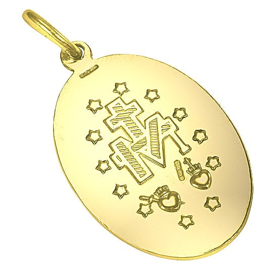 9 Karat Gold Wundertätige Medaille