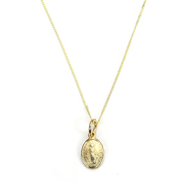 Halskette mit Miraculous Mary-Medaille aus 9 Karat Gold