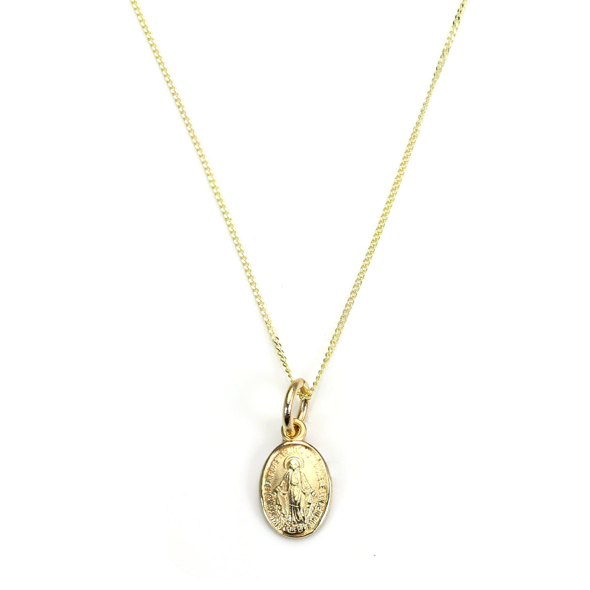 Halskette mit Miraculous Mary-Medaille aus 9 Karat Gold