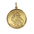 Christophorus-Anhänger aus Gold - poliert oder matt