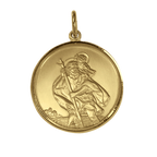 Christophorus-Anhänger aus Gold - poliert oder matt