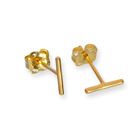 9ct Gold Bar Stud Earrings