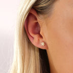 9 Karat Gold Schneeflocke Ohrstecker
